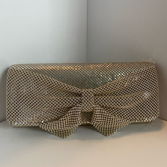 Jessica McClintok gold clutch - Picture 1 of 5
